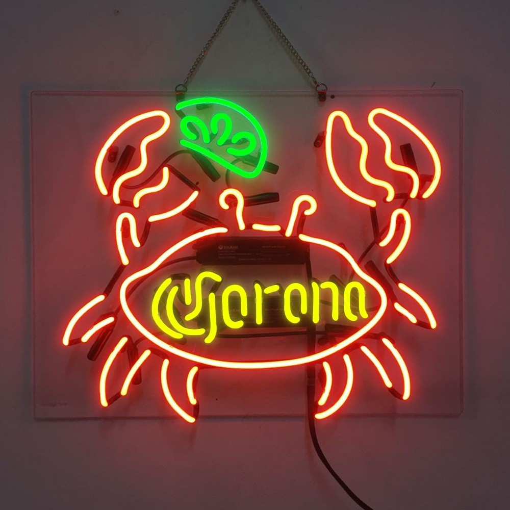 US STOCK Corona Extra Crab Beer Neon Sign 19\