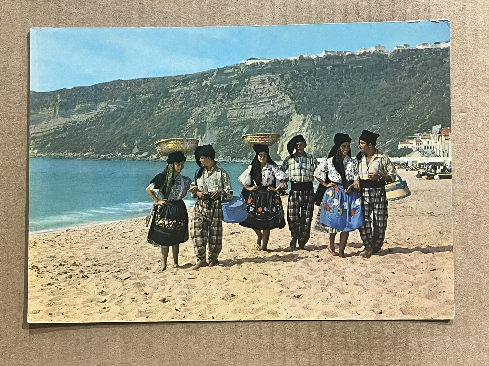 Postcard Nazare Portugal Native Costumes Dress Baskets Beach Vintage PC Postcard Nazare Portugal Native Costumes Dress Baskets Beach Vintage PC