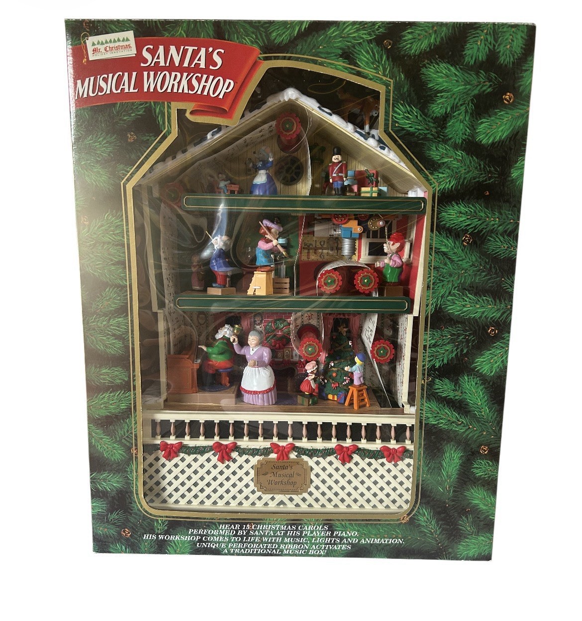 Rare Vintage 1995 Mr.Christmas Santa's Musical Workshop Music Lights Animation Rare Vintage 1995 Mr.Christmas Santa's Musical Workshop Music Lights Animation