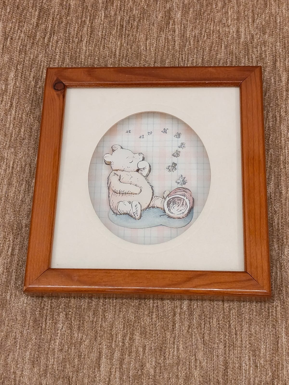 Vintage John Ellam Winnie the Pooh 3D Decoupage Framed Art Disney 100 Aker Wood Vintage John Ellam Winnie the Pooh 3D Decoupage Framed Art Disney 100 Aker Wood