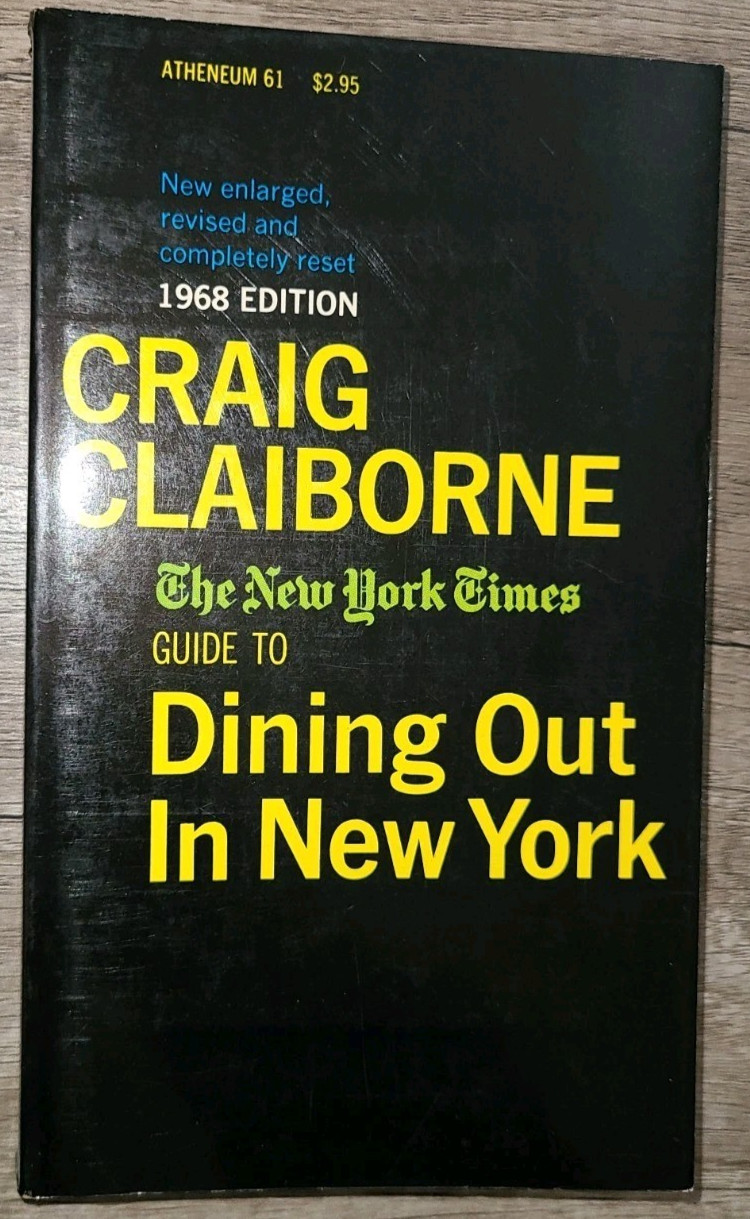 Vtg PB, The NY Times Guide to Dining Out in New York by Craig Claiborne, 1968 ed Vtg PB, The NY Times Guide to Dining Out in New York by Craig Claiborne, 1968 ed