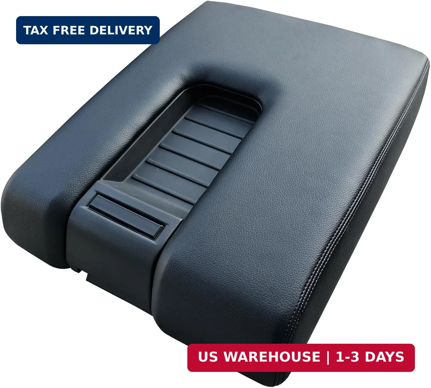 Center Console Armrest Lid for Toyota Tundra 2014 2020 Black Leather