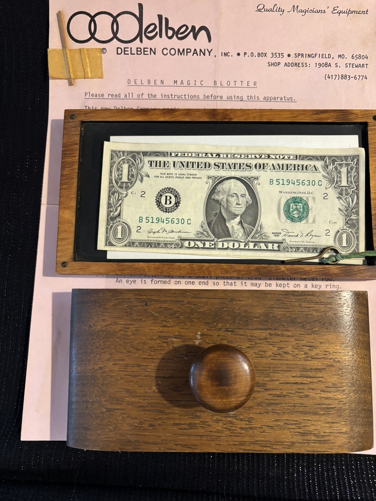 💥 Vintage Original Delben Magic Blotter - Flat Model w/ Instructions 💥 Vintage Original Delben Magic Blotter - Flat Model w/ Instructions