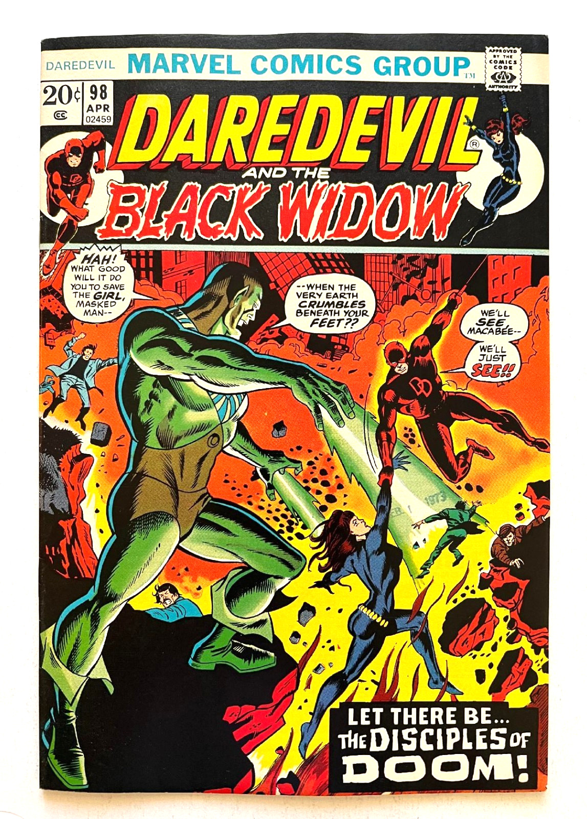 DAREDEVIL # 98 NM 9.4 OW/W Pgs, 1st App Dis of Doom, Colan Art, Comb Ship 75 Cts DAREDEVIL # 98 NM 9.4 OW/W Pgs, 1st App Dis of Doom, Colan Art, Comb Ship 75 Cts