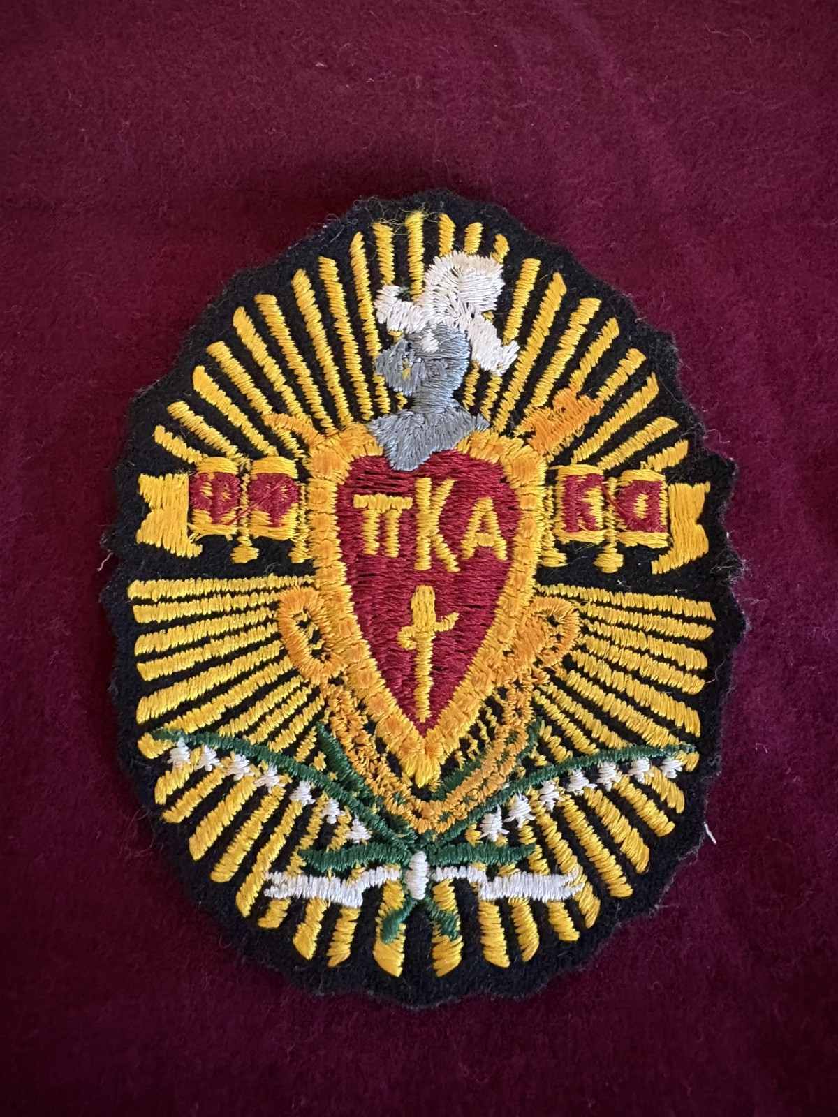 Vintage \'70s Pi Kappa Alpha Embroidery Blazer Crest Sew on Patch