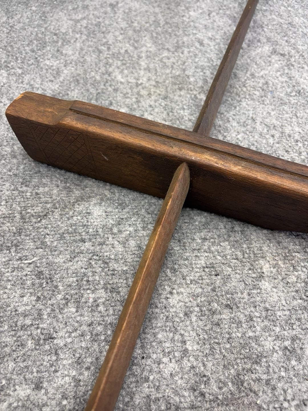 Vintage Montagnard Crossbow Art Carved Wooden Tribal Bow US Vietnam War Era 41” Vintage Montagnard Crossbow Art Carved Wooden Tribal Bow US Vietnam War Era 41”