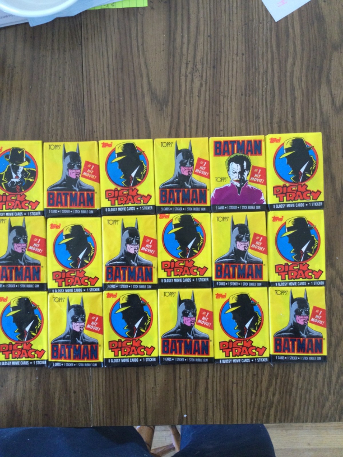 1989 Topps BATMAN Wax Packs (9) 1990 Topps DICK TRACY Wax Packs (10) 1989 Topps BATMAN Wax Packs (9) 1990 Topps DICK TRACY Wax Packs (10)