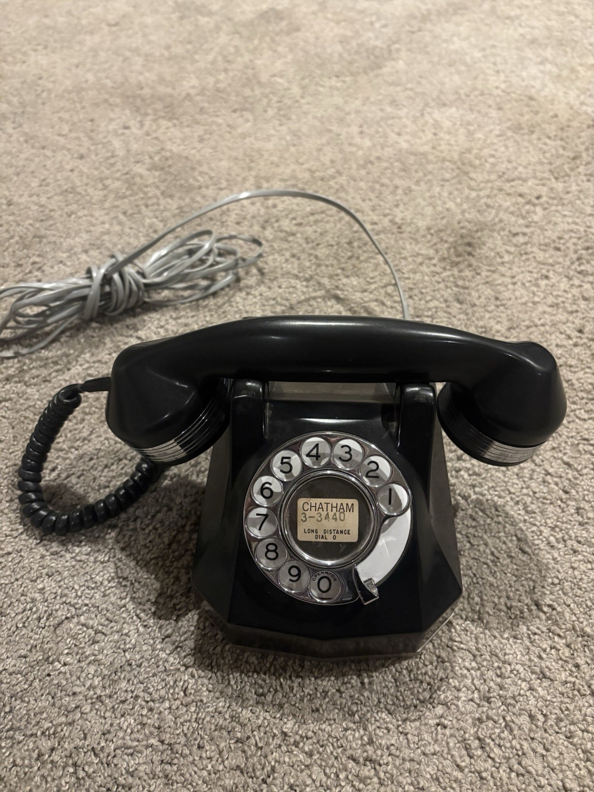 Vintage 1940s Automatic Electric Monophone AE40 Black Rotary Telephone Chatham
