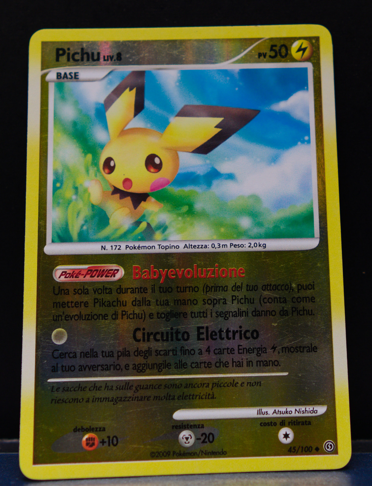Pichu Lv.8 (STF 45) Stormfront 45/100 Reverse Holo