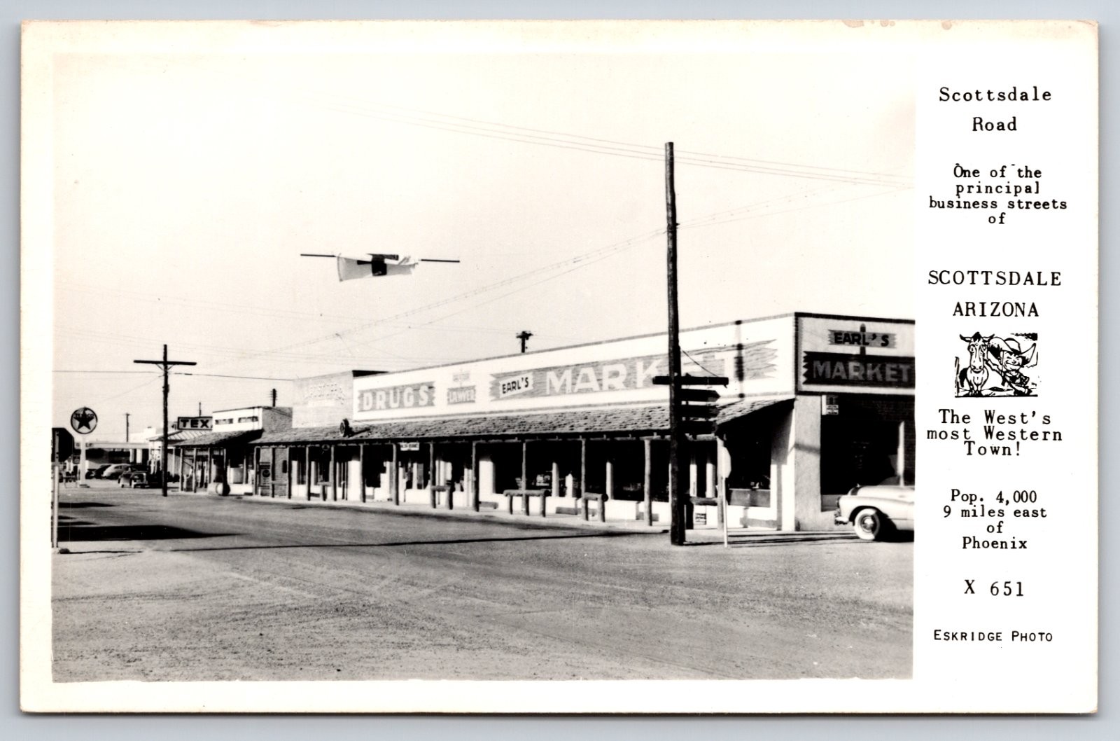 Scottsdale Arizona Scottsdale Road Drug Store Street Frashers Real Photo RPPC Scottsdale Arizona Scottsdale Road Drug Store Street Frashers Real Photo RPPC