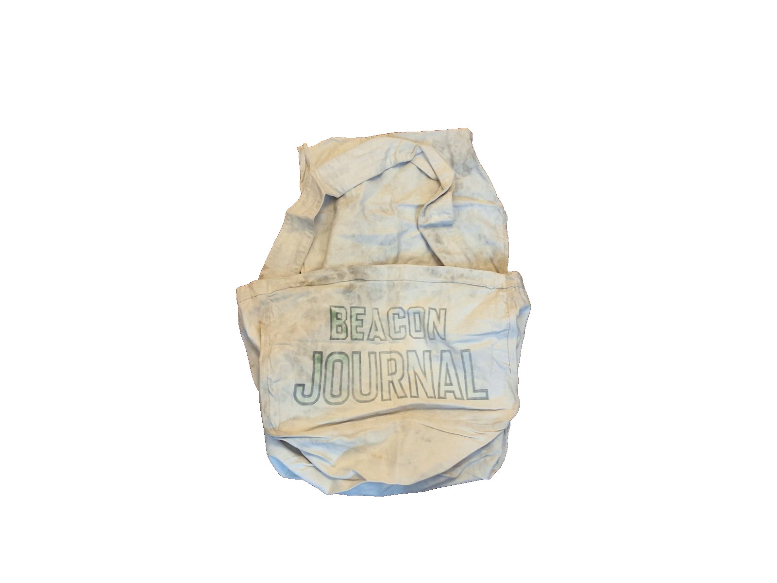 VINTAGE AKRON BEACON JOURNAL NEWSPAPER CARRIER CANVAS BAG RARE 1950-60s T3