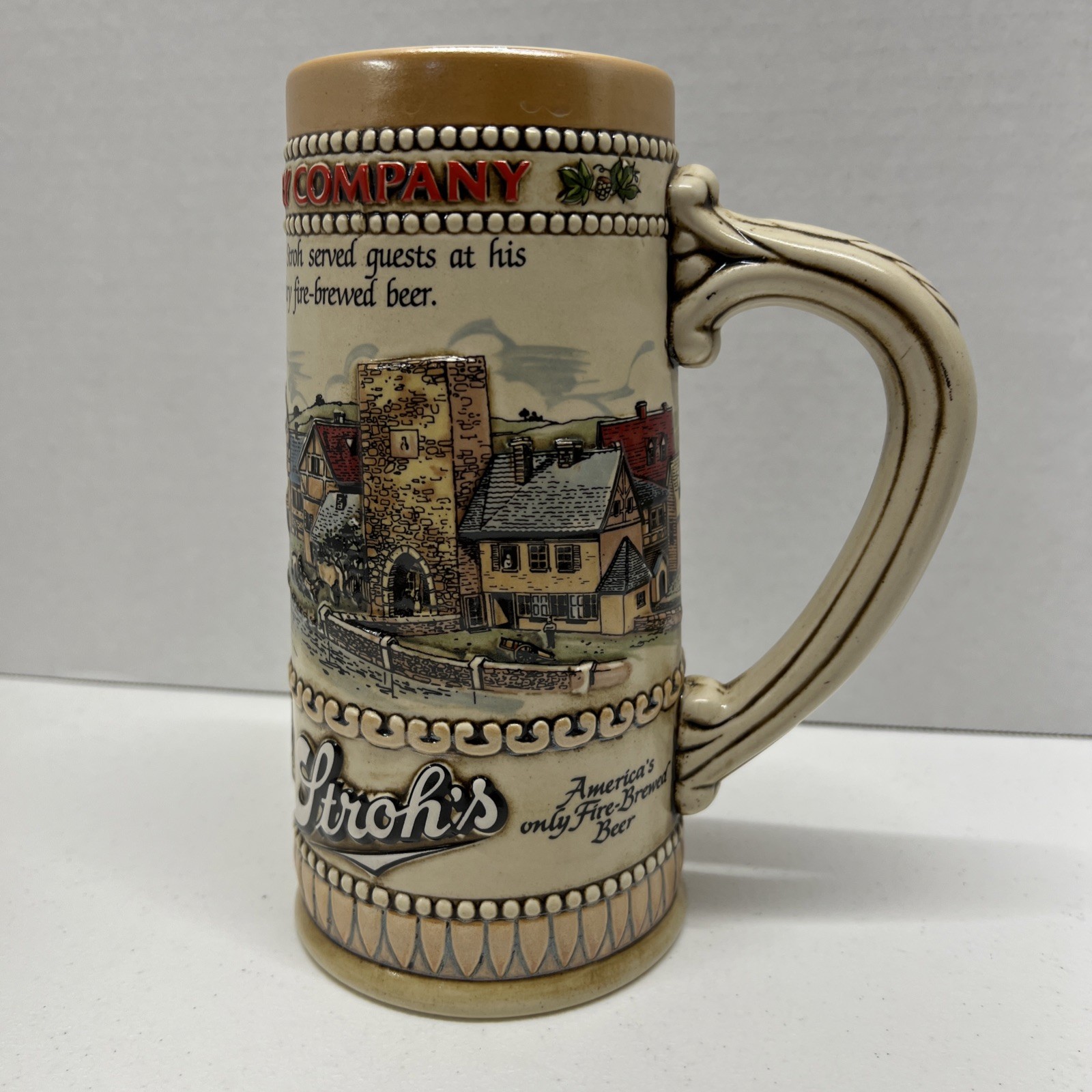 Vintage - Stroh's Brewery Heritage Series II Beer Stein 1985 #119869 Vintage - Stroh's Brewery Heritage Series II Beer Stein 1985 #119869