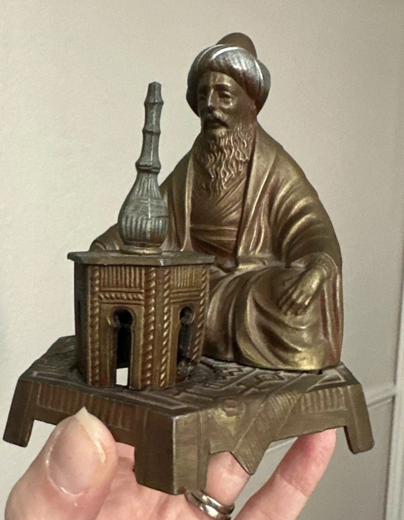 VINTAGE ANTIQUE VANTINES BRASS INSENCE BURNER ART DECO - MADE IN FRANCE - 4.5 VINTAGE ANTIQUE VANTINES BRASS INSENCE BURNER ART DECO - MADE IN FRANCE - 4.5
