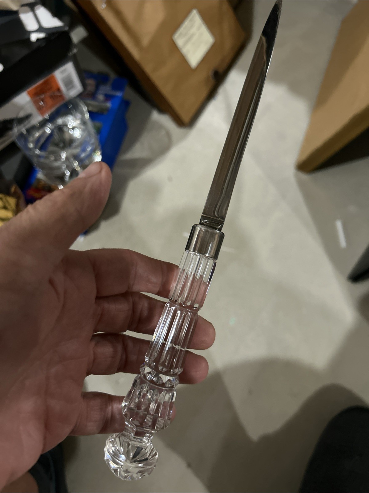 Vintage Waterford Crystal Letter Opener Stainless Steel Blade 10.5\ Vintage Waterford Crystal Letter Opener Stainless Steel Blade 10.5\
