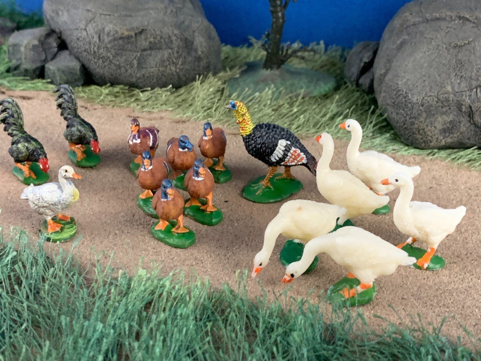 Elastolin Lot of 15 Farm Animal Figures size 0.75 inches Plastic Vintage Germany Elastolin Lot of 15 Farm Animal Figures size 0.75 inches Plastic Vintage Germany
