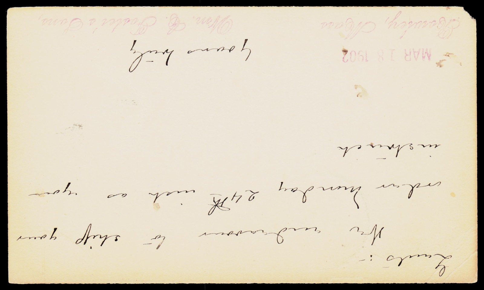 1902 Wm G Foster\'s Sons Rowley MA Boston Victorian Jefferson 1c Postal Card 1902 Wm G Foster\'s Sons Rowley MA Boston Victorian Jefferson 1c Postal Card