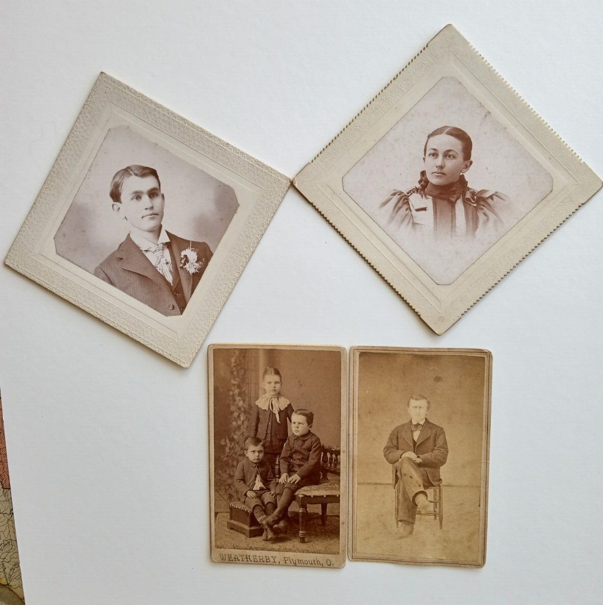 6 PLYMOUTH OHIO CDV / CABINET PHOTOS CA 1870 1910 CHILDREN + EMERY WEATHERBY 6 PLYMOUTH OHIO CDV / CABINET PHOTOS CA 1870 1910 CHILDREN + EMERY WEATHERBY