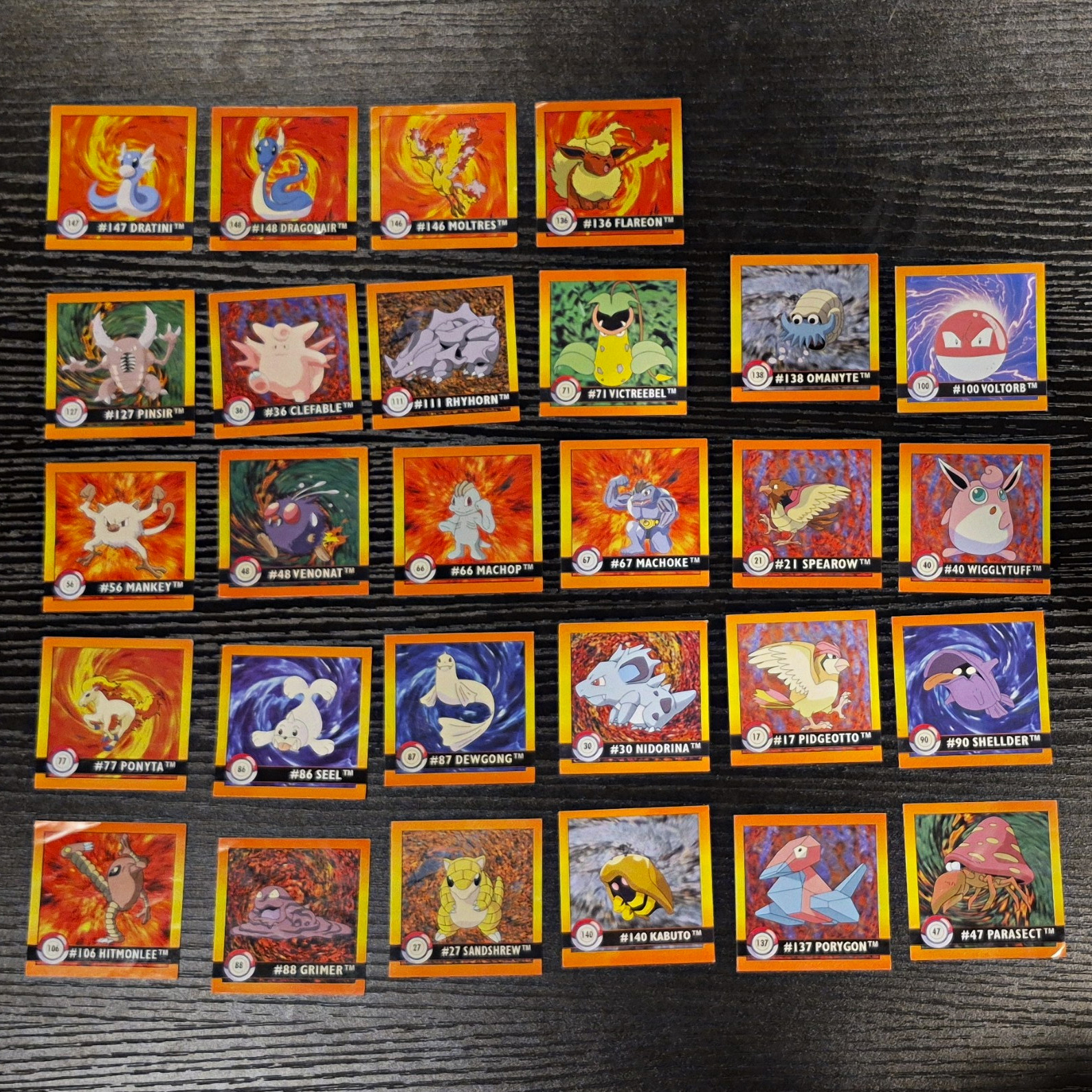 vintage 1999 Artbox Pokémon Stickers (Series 1) Lot Of 28 vintage 1999 Artbox Pokémon Stickers (Series 1) Lot Of 28