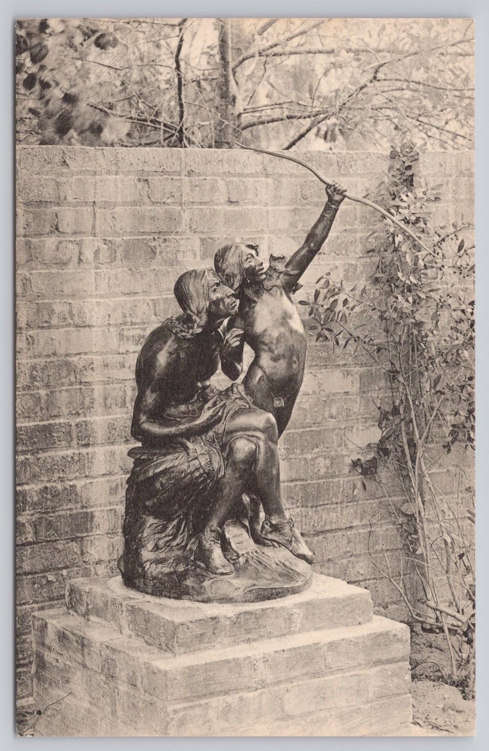The Sun Vow Sculpture by MacNeil Brookgreen Gardens SC Vintage Postcard