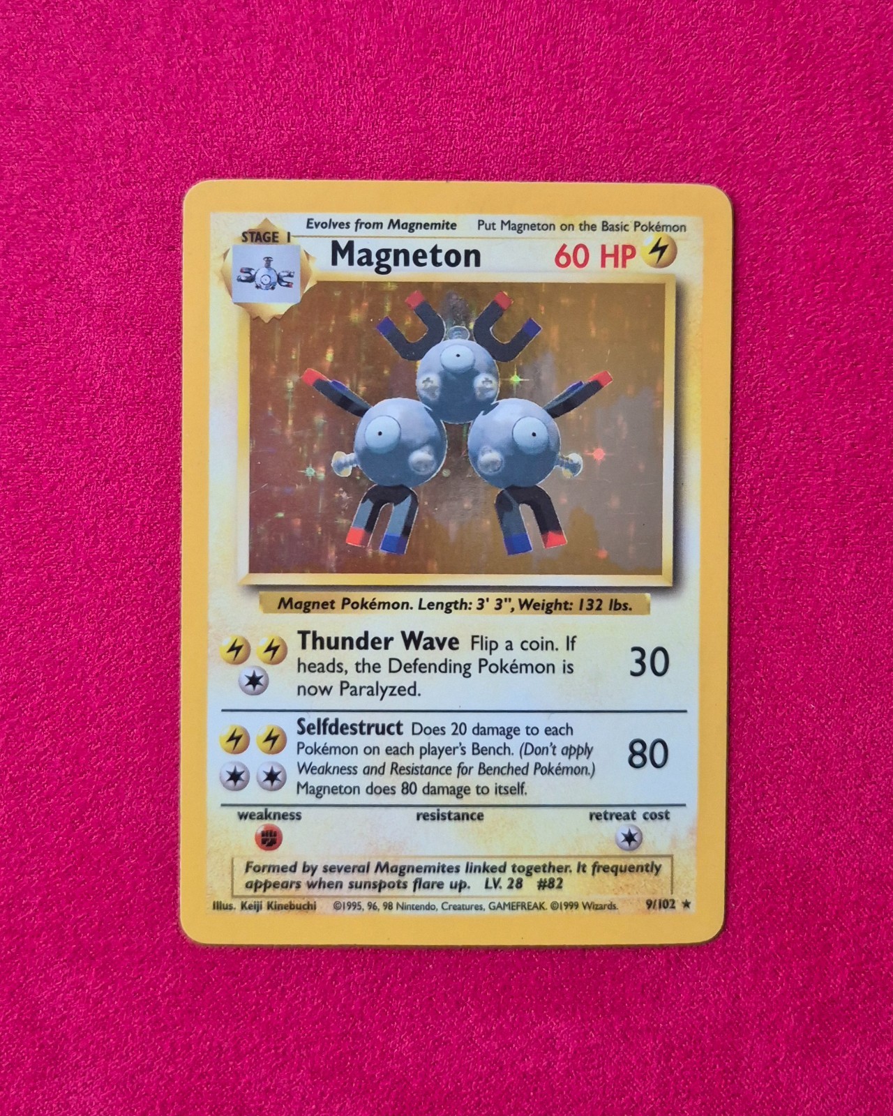 Magneton - Holo - LP - Base Set - 1999 - Vintage #9/102 - Pokémon Magneton - Holo - LP - Base Set - 1999 - Vintage #9/102 - Pokémon