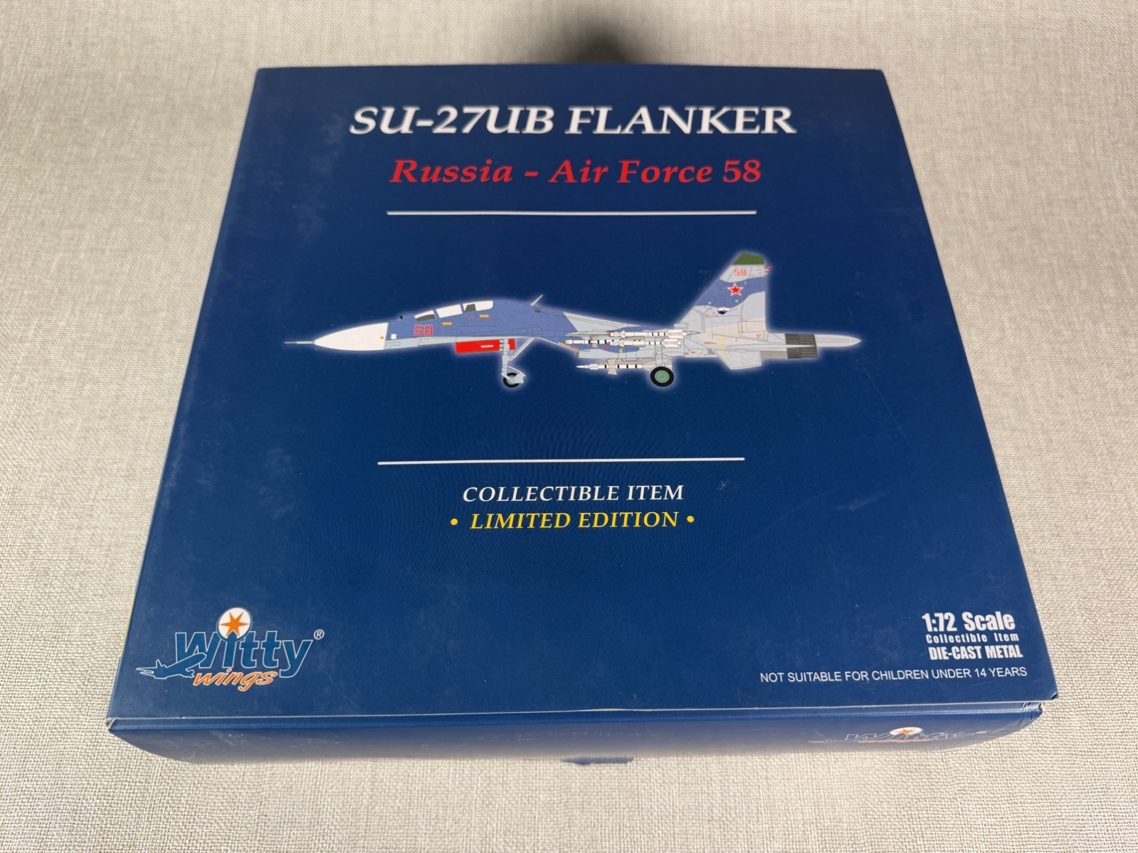 Witty Wings Diecast Sukhoi SU-27UB Flanker Russian Air Force 58 1:72 WTW72031001