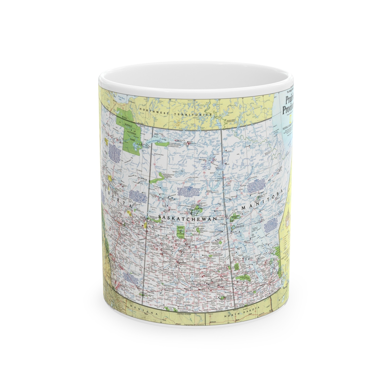 Canada - Prairie Provinces 1 (1995) (Map) White Coffee Mug