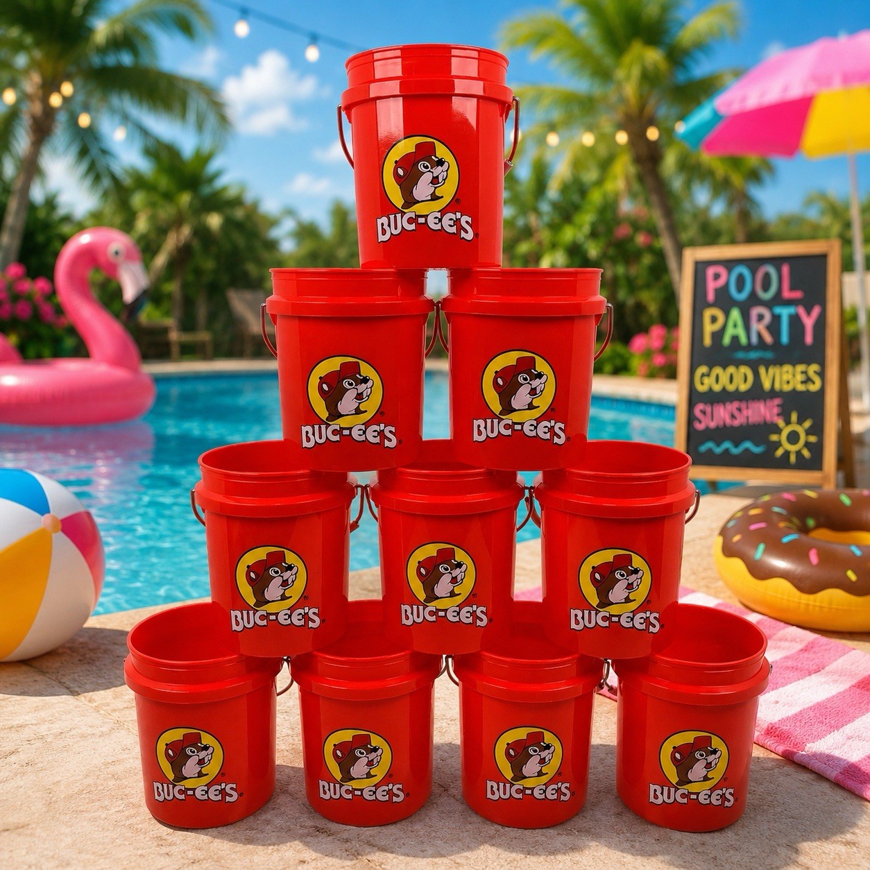 X10 BUCEE’S Mini Buckets, Red Pail with Handle, Storage Container, Free Delivery X10 BUCEE’S Mini Buckets, Red Pail with Handle, Storage Container, Free Delivery