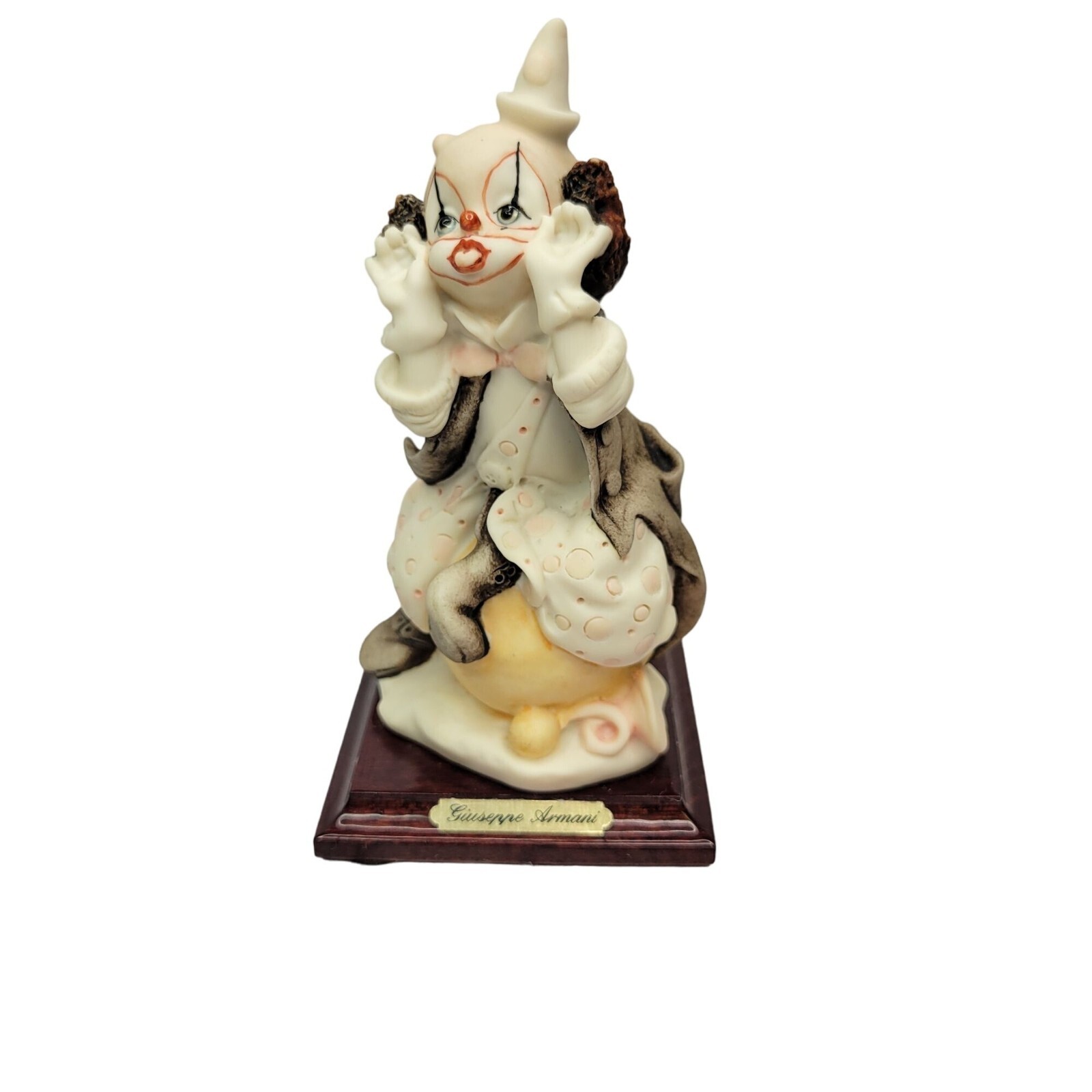 Vintage Giuseppe Armani Florence Clown On Balloon 80s Figurine w Base Italy 1987 Vintage Giuseppe Armani Florence Clown On Balloon 80s Figurine w Base Italy 1987