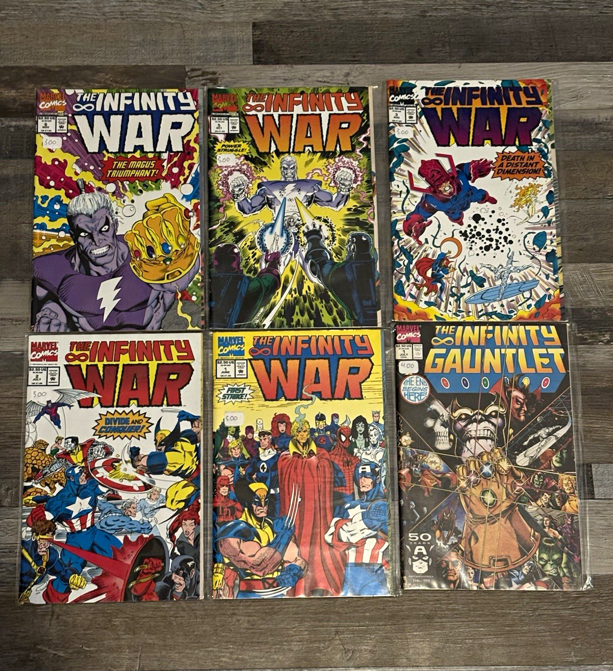 Marvel Comics The Infinity War Comic Book Lot of 6 (1992)