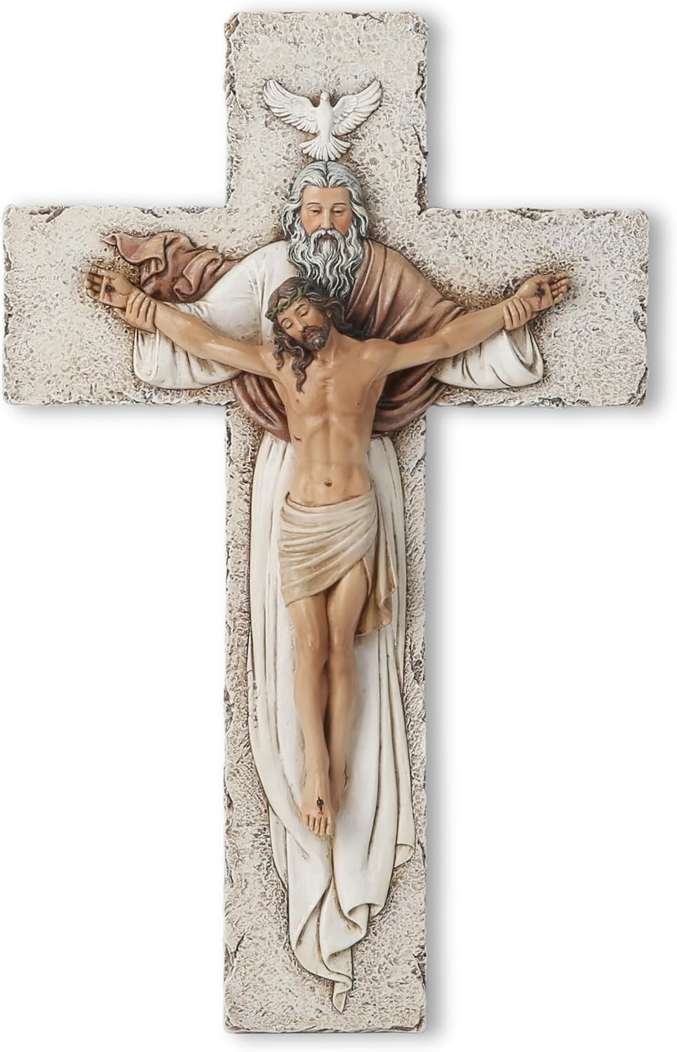 Holy Trinity Crucifix Wall Cross, Christ Jesus Cross for Wall with Hook, Hand... Holy Trinity Crucifix Wall Cross, Christ Jesus Cross for Wall with Hook, Hand...