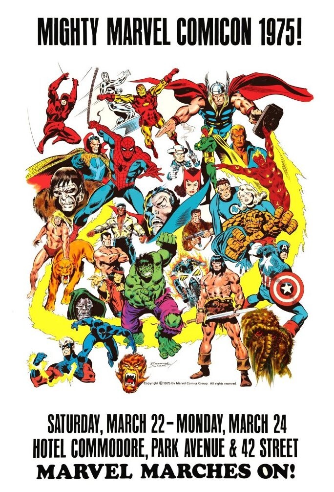 Marvel Comics COMICON 1975 18 x 26 Inch RP Print Clean Clear Images