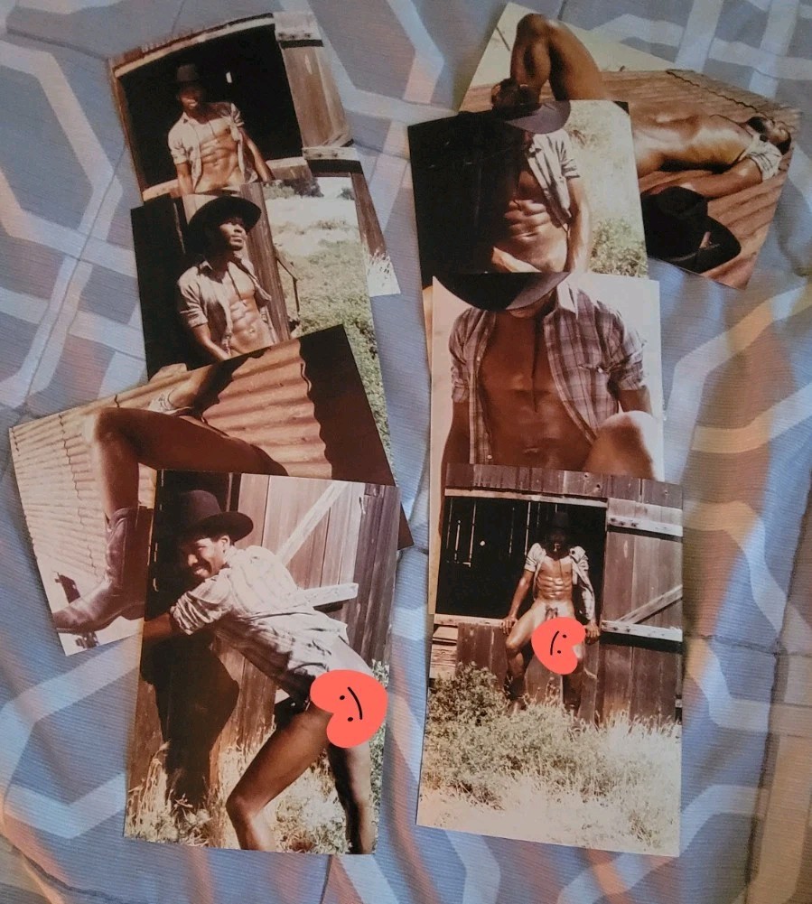 8 Original / Vintage  RARE SIERRA DOMINO Studio Photo LOT Male Figure Study HUNK