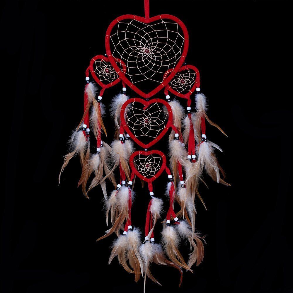 Large Handmade Dream Catcher Feathers Hanging Dreamcatcher Red Wall Decor DIY Large Handmade Dream Catcher Feathers Hanging Dreamcatcher Red Wall Decor DIY