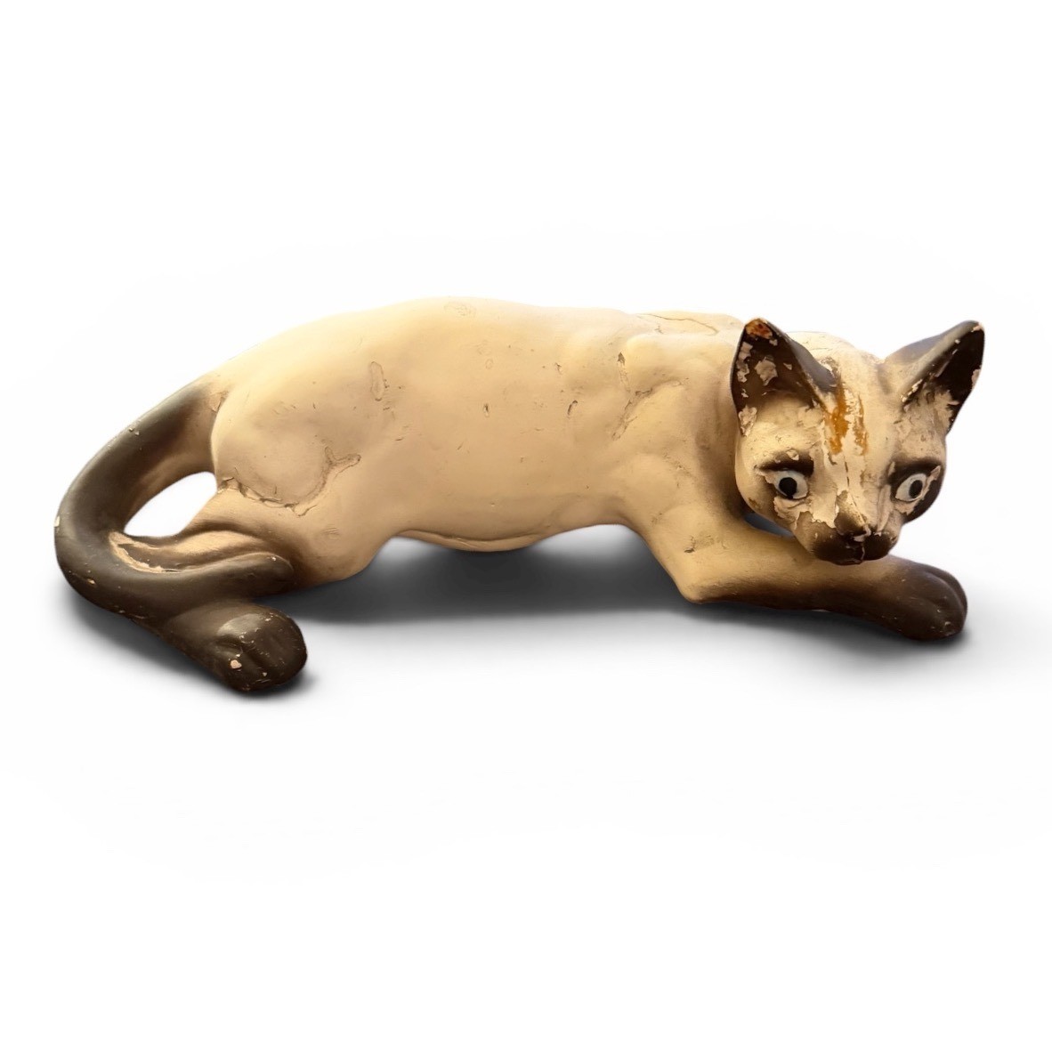 Meow Vintage 1920a Siamese Cat Figurine Crouching Playful Sassy Decor medium Meow Vintage 1920a Siamese Cat Figurine Crouching Playful Sassy Decor medium