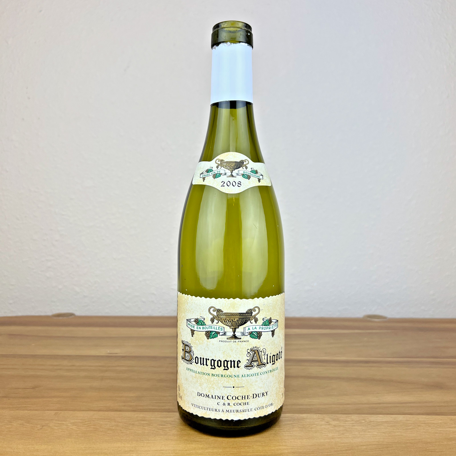 Domaine Coche-Dury 2008 Bourgogne Aligote Empty Bottle White Burgundy Wine Domaine Coche-Dury 2008 Bourgogne Aligote Empty Bottle White Burgundy Wine