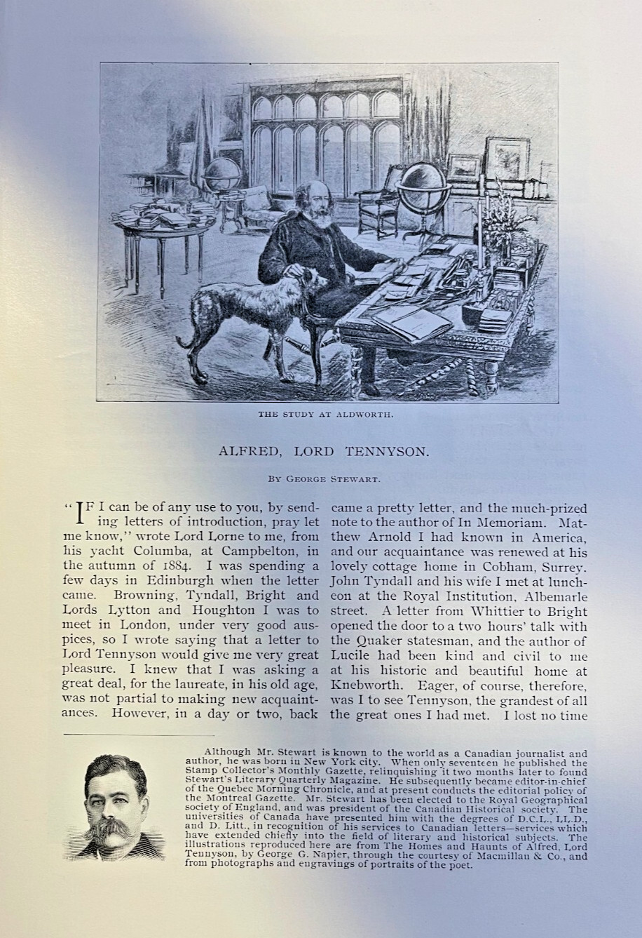1894 Poet Alfred Lord Tennyson Aldworth illustrated