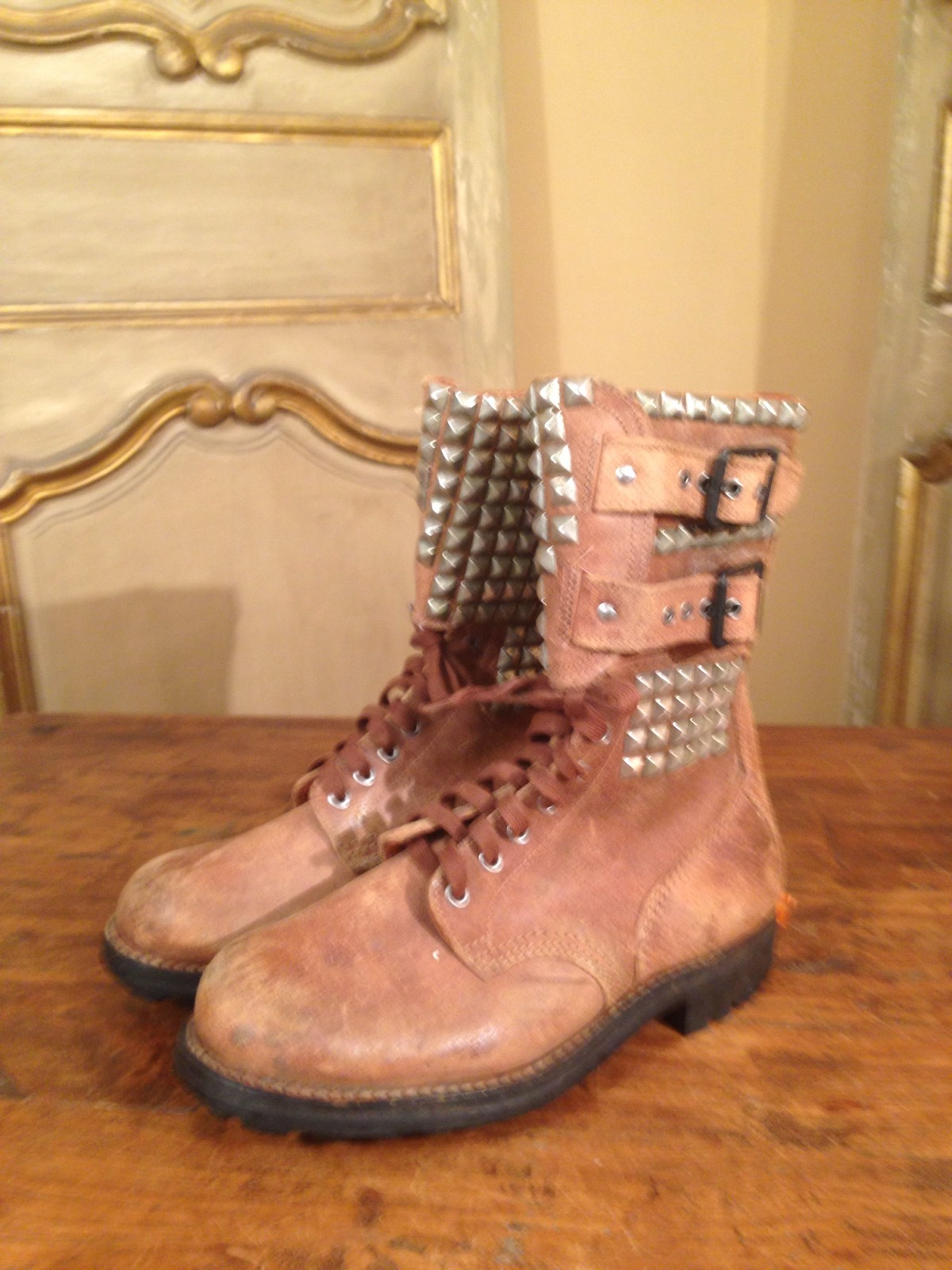 WWII Vietnam Military Steampunk Boots Ranger Scout Paratrooper Boots Mens 7