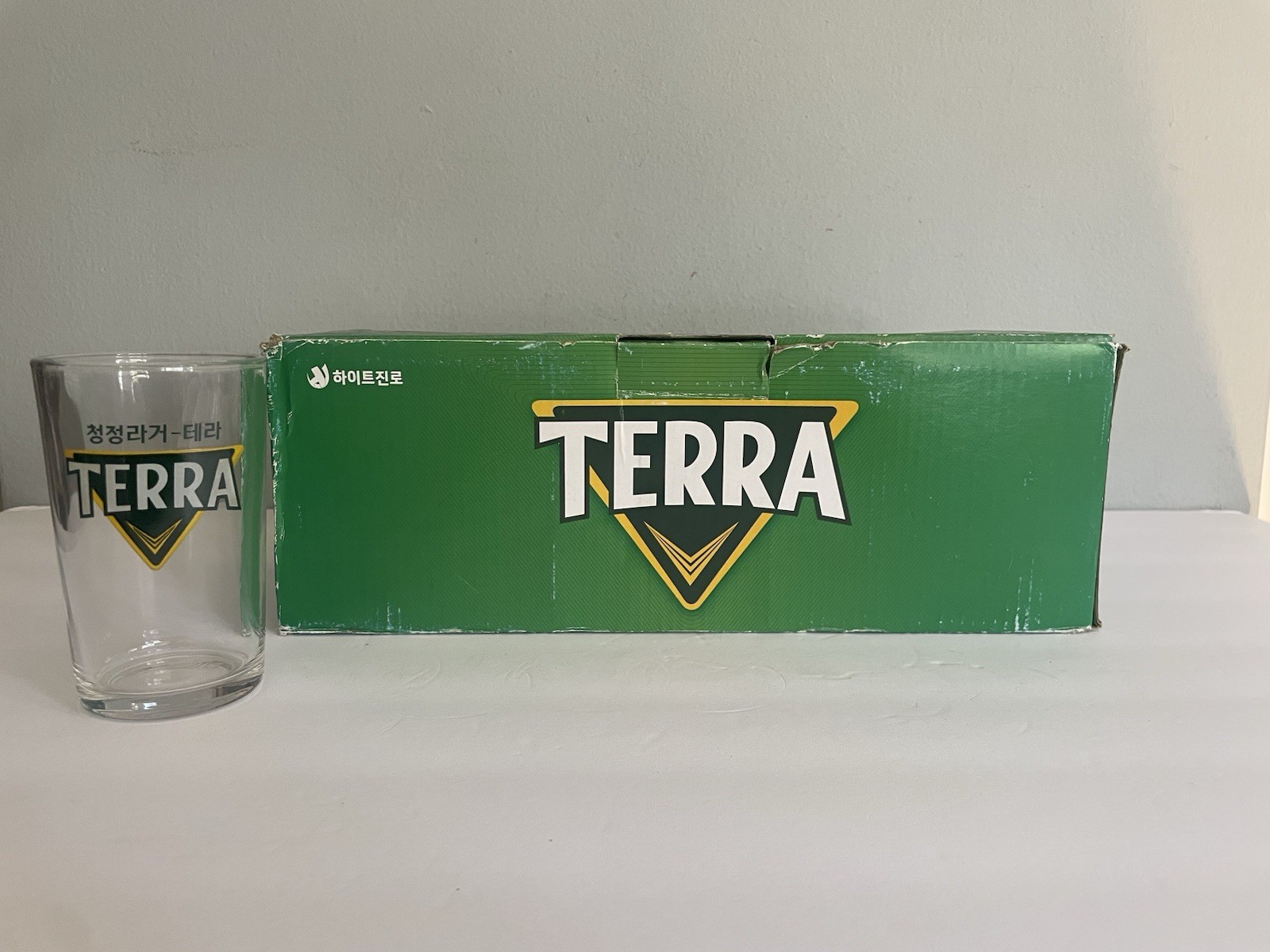 Pack Of 10 Terra Lager Glasses 225 ml Hite Brewery Co #1 Beer Of S Korea