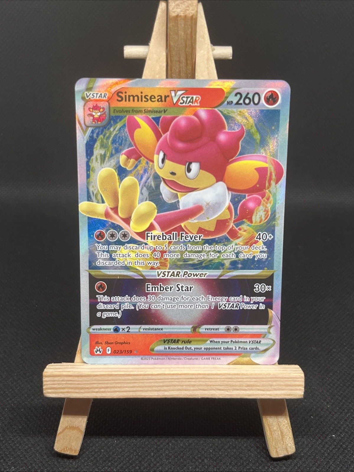 Pokémon TCG Simisear VSTAR Crown Zenith Ultra Rare Card 023/159 NM Condition Pokémon TCG Simisear VSTAR Crown Zenith Ultra Rare Card 023/159 NM Condition