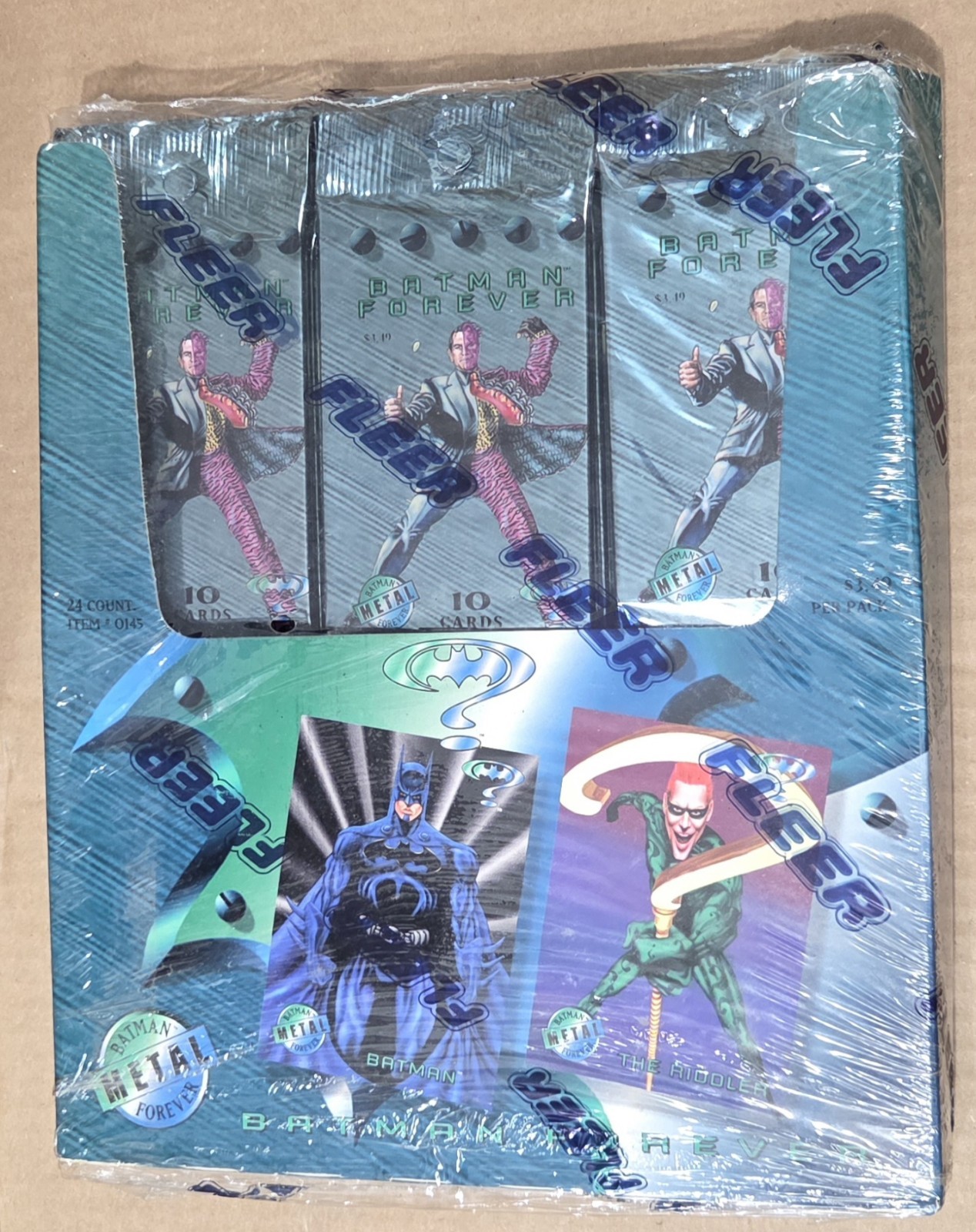 1995 Fleer Batman Forever Metal Hobby Trading Card Box NEW Factory Sealed 1995 Fleer Batman Forever Metal Hobby Trading Card Box NEW Factory Sealed
