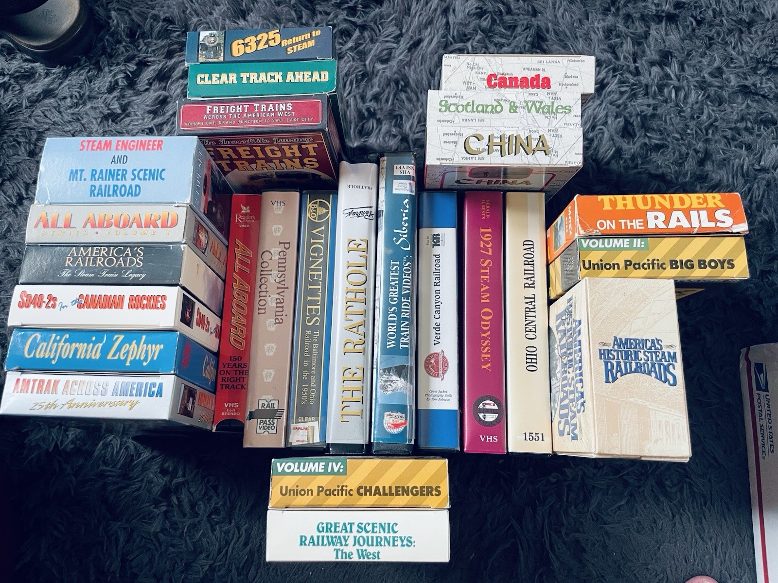 Lot of 25 Railroad Train VHS Videos Big Boys, Rat Hole, 6325, Union Pacific More