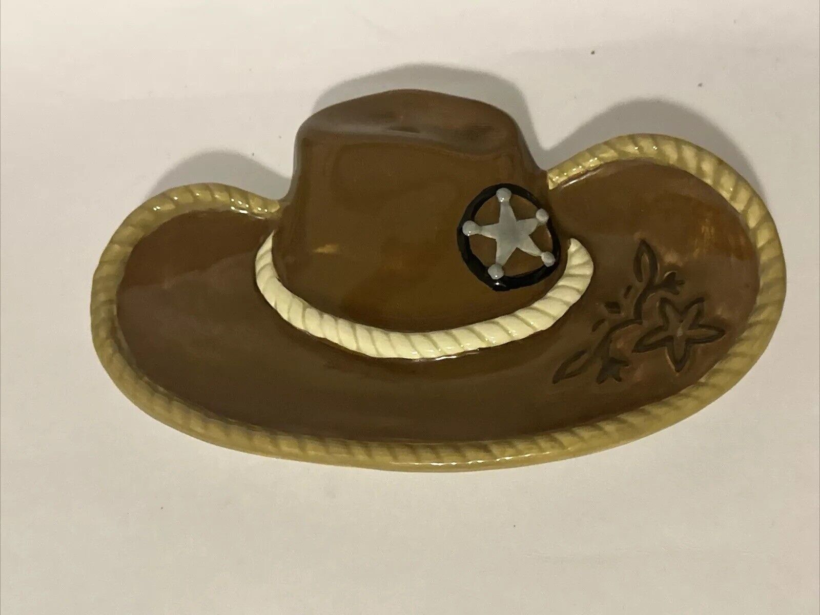Sonoma Happy Trails Cowboy Hat Spoon Rest Holder Rustic Western Cowboy