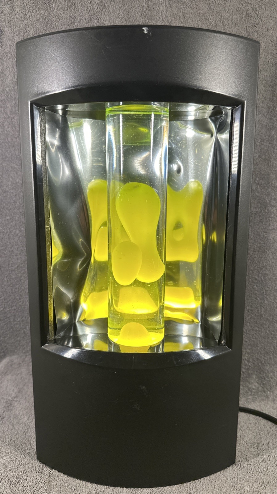 Rinco UV WAX Mirrored Wall Mounted Lava Lamp Yellow Lava VINTAGE -Rare -HTF