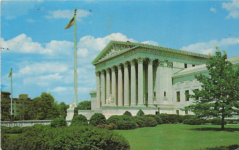 Postcard DC: U.S. Supreme Court Building, Washington, D.C. Posted 1969