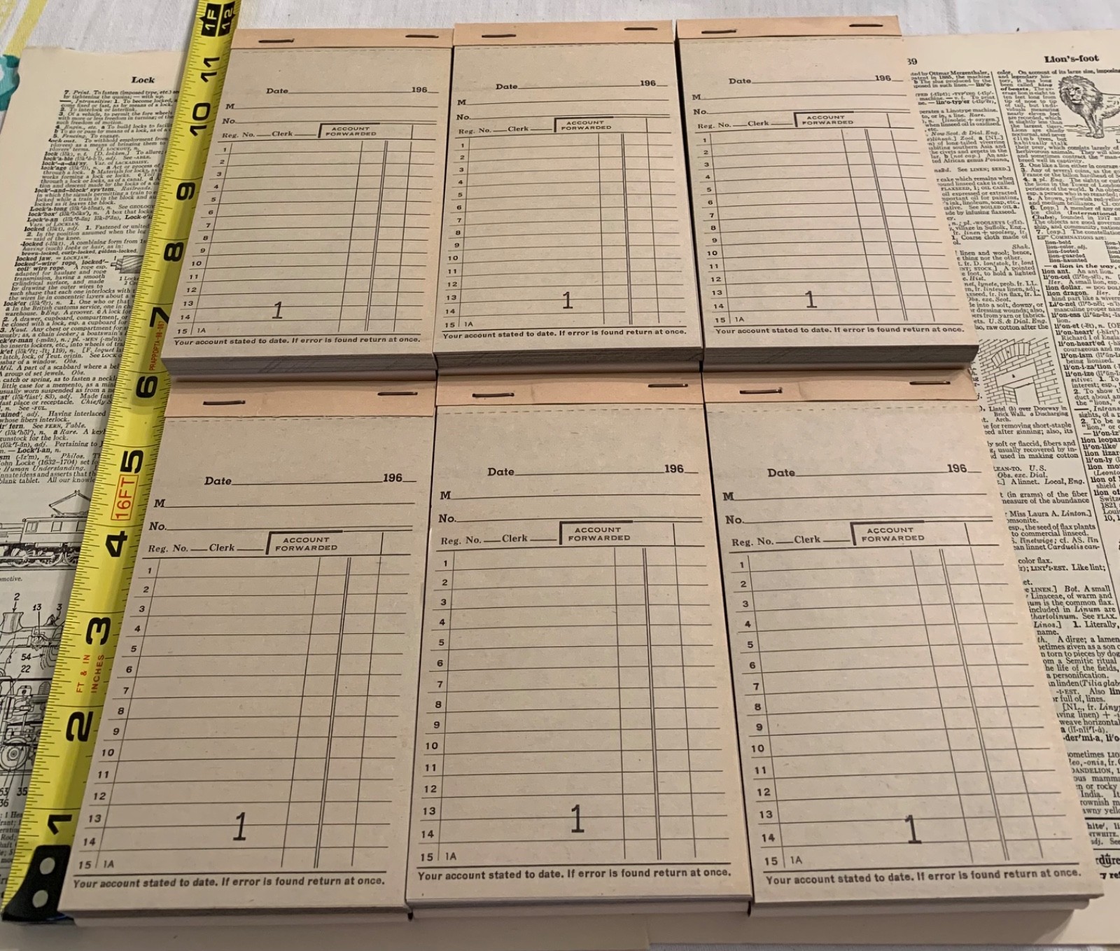 Vintage Receipt Pad Lot of 6 Unused Vintage Receipt Pad Lot of 6 Unused