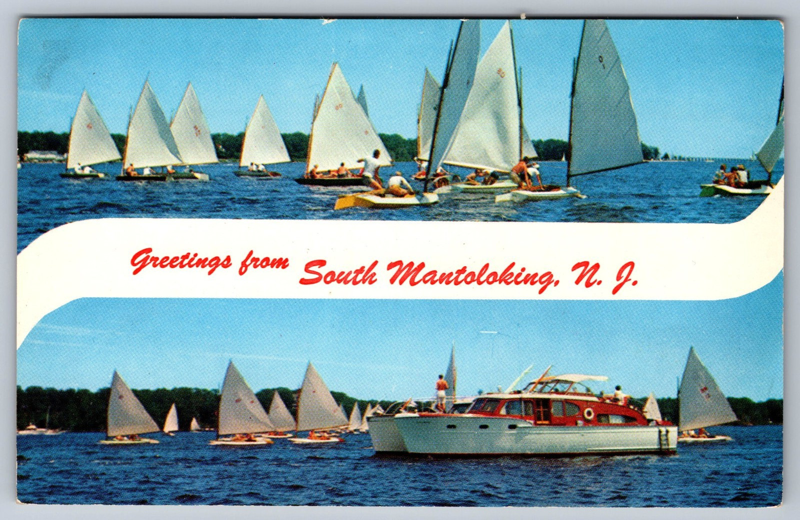Greetings from South Mantoloking New Jersey Postcard