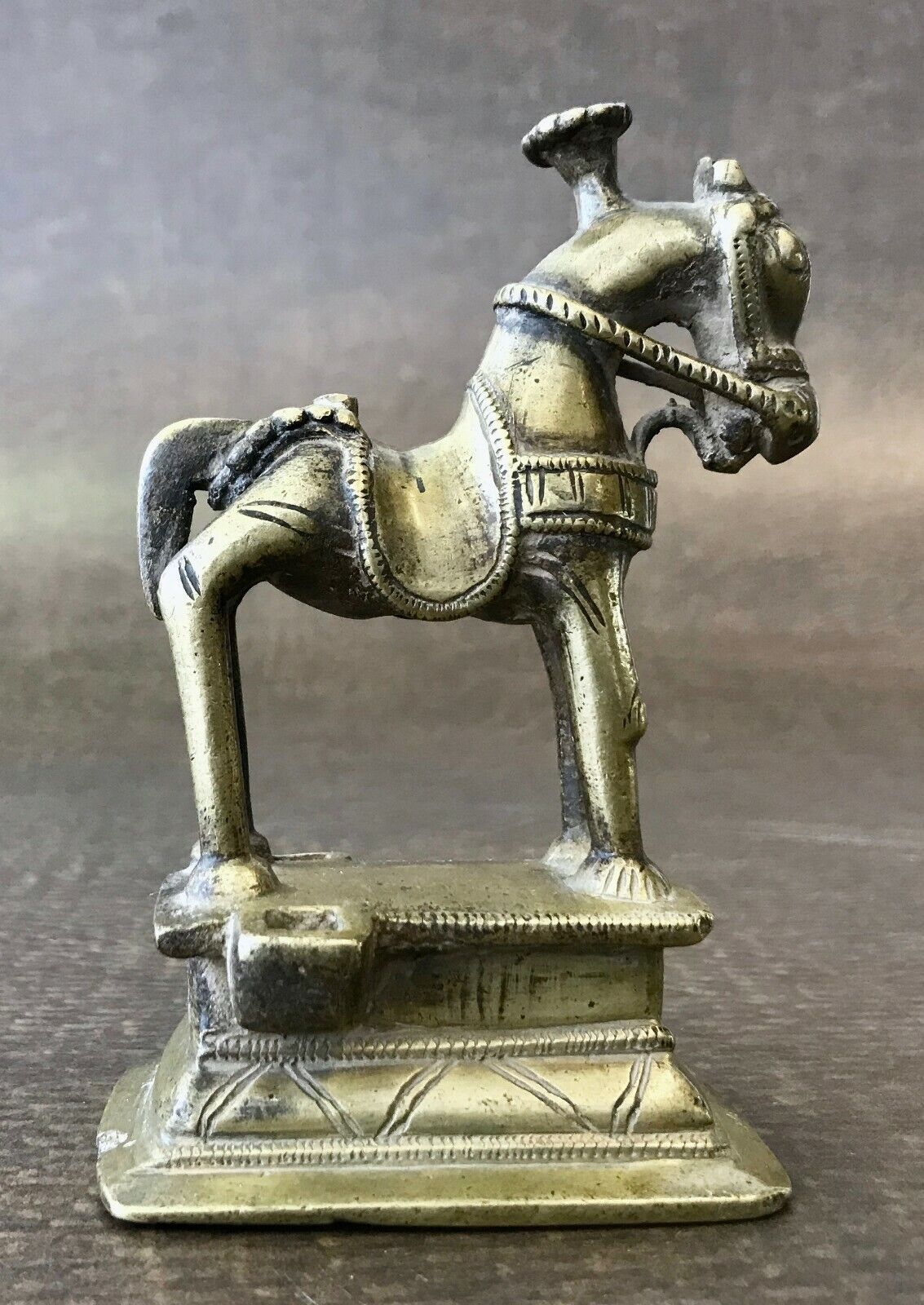 Brass Indian Horse On a Base