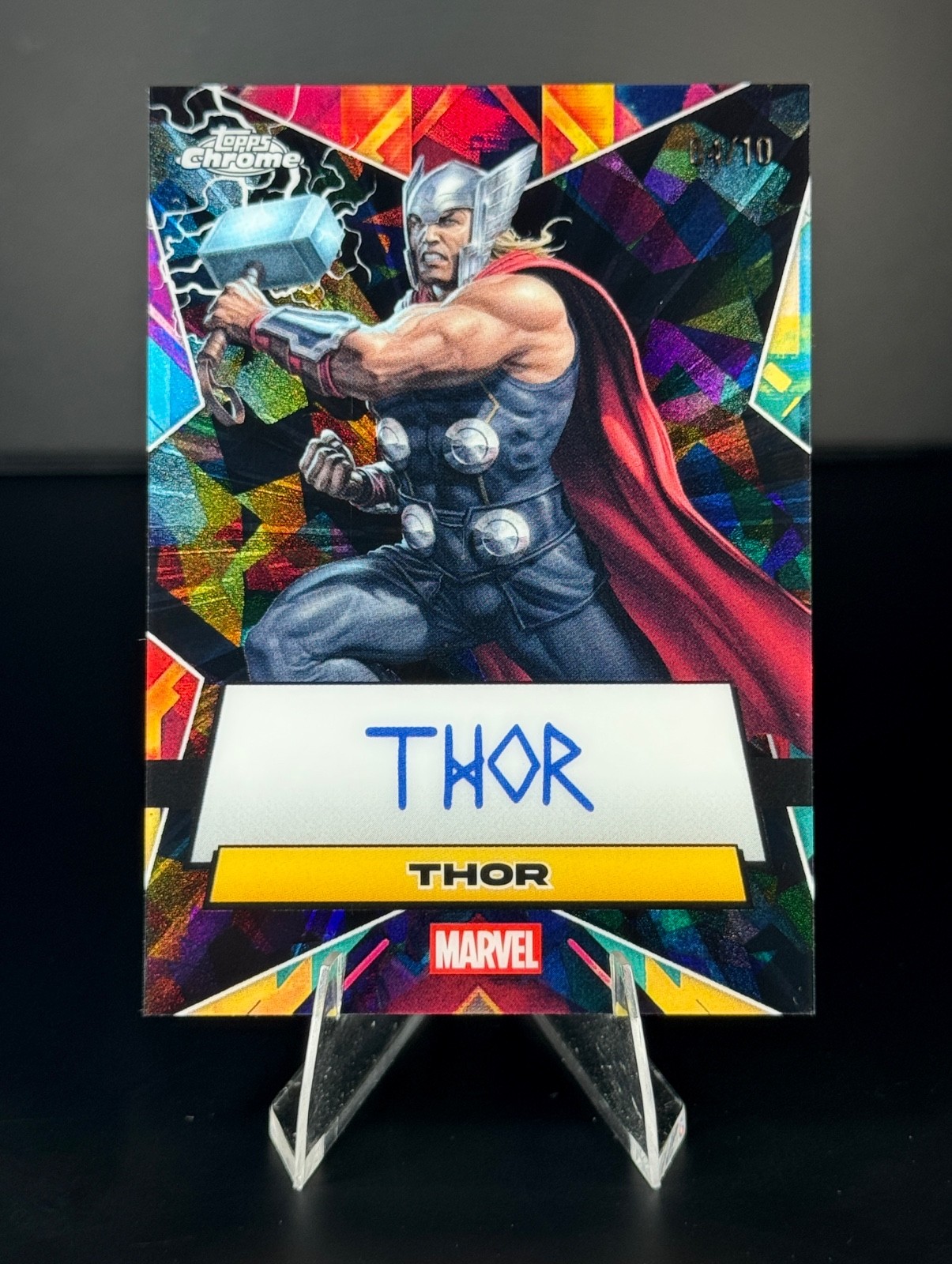 2025 Topps Chrome Marvel - Thor Facsimile Black Sapphire /10 Auto Avengers SSP 2025 Topps Chrome Marvel - Thor Facsimile Black Sapphire /10 Auto Avengers SSP