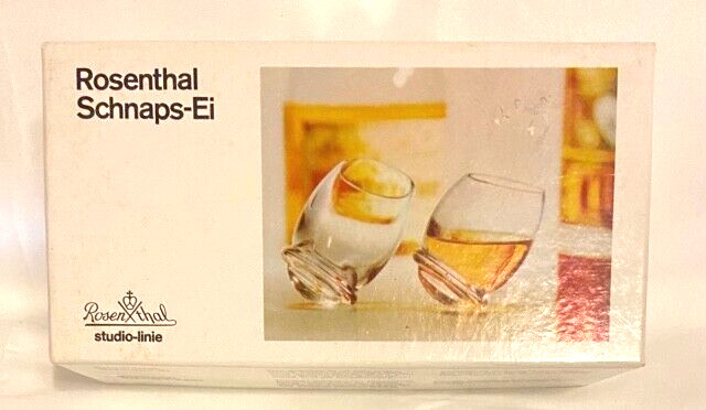 Set/2 Vintage HAMM Rosenthal German Crystal Schnapps Eggs Glasses Original Boxes Set/2 Vintage HAMM Rosenthal German Crystal Schnapps Eggs Glasses Original Boxes