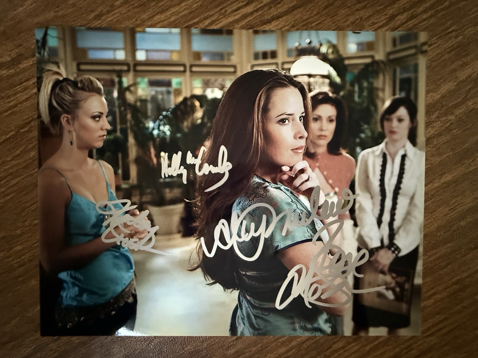 Charmed Cast Signed 8x10 Photo x4 Milano Combs McGowan Cuoco COA Framed